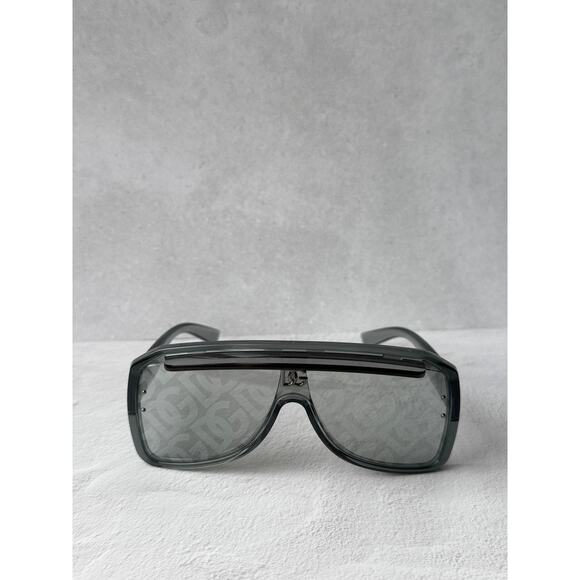NEW Dolce & Gabbana DG6205 Grey Logo Visor Sunglasses $425
